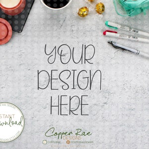 Desk Flat Lay - Desk Mockup - Styled Photography - Styled Desk Photography