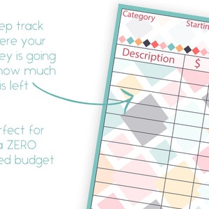 Printable Expense Tracker - Cashless Envelope System - Budget Printable ...
