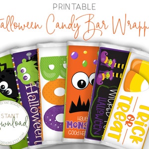 Halloween Candy Bar Wrapper, Halloween Kids Chocolate Bar Wrapper, School Halloween Treats