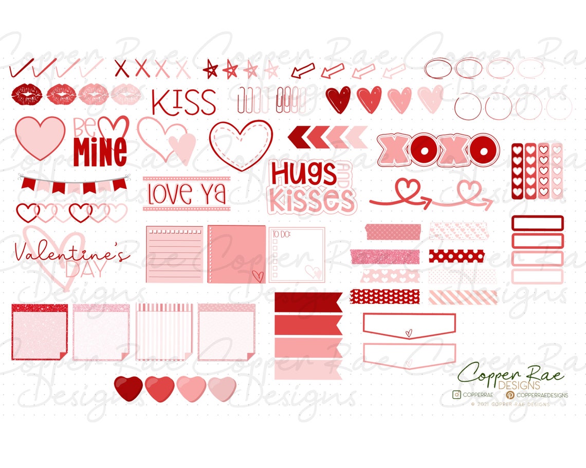 Goodnotes Stickers Kit, Digital Stickers, Goodnotes Planner, Valentines ...