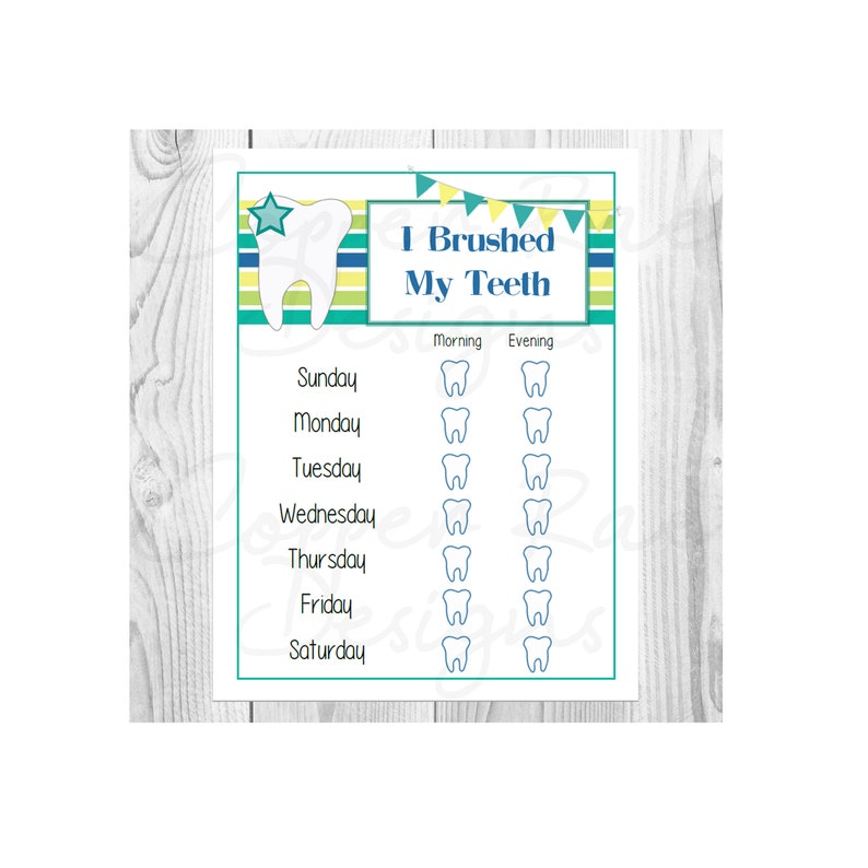 Children S Tooth Brushing Chart