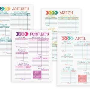 Printable Financial Planner, Monthly Budget Worksheet, Budget Planner ...