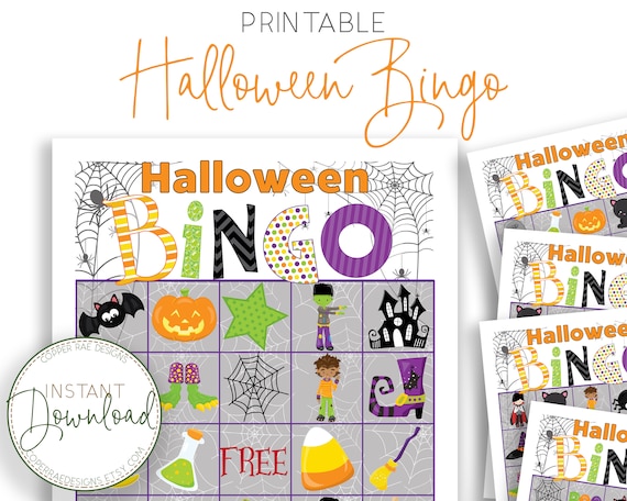 Halloween Bingo - Class Party - Classroom Games - Halloween Games - Kid's Bingo