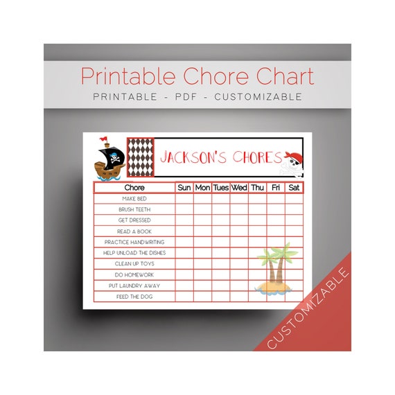 Boys Chore Chart