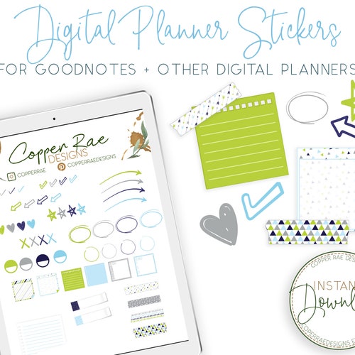 Goodnotes Stickers Kit Digital Stickers Goodnotes Planner Etsy