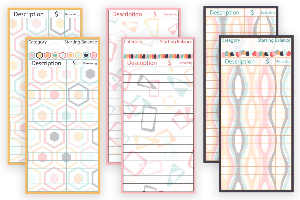 Printable Expense Tracker Cashless Envelope System Budget | Etsy