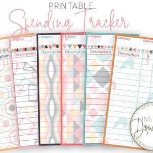 Printable Expense Tracker - Cashless Envelope System - Budget Printable ...