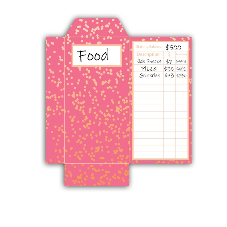 Cash Envelopes Set of 5 Printable Budget Envelopes Etsy