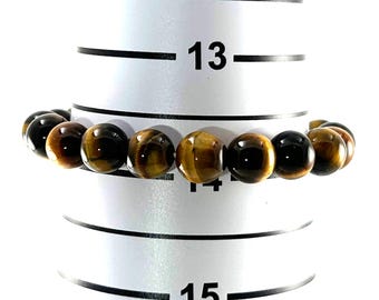 8mm Brown Tiger Eye Gemstone Bracelet