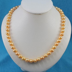 Golden Freshwater Cultured Pearl Necklace with Magnet Clasp