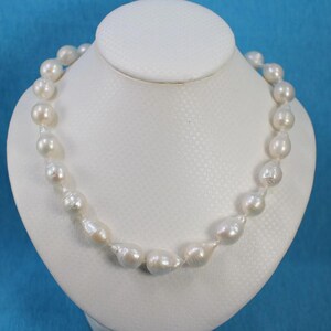 Baroque Pearl Necklace with CZ Magnet Clasp – 17&quot; to 19&quot; Options