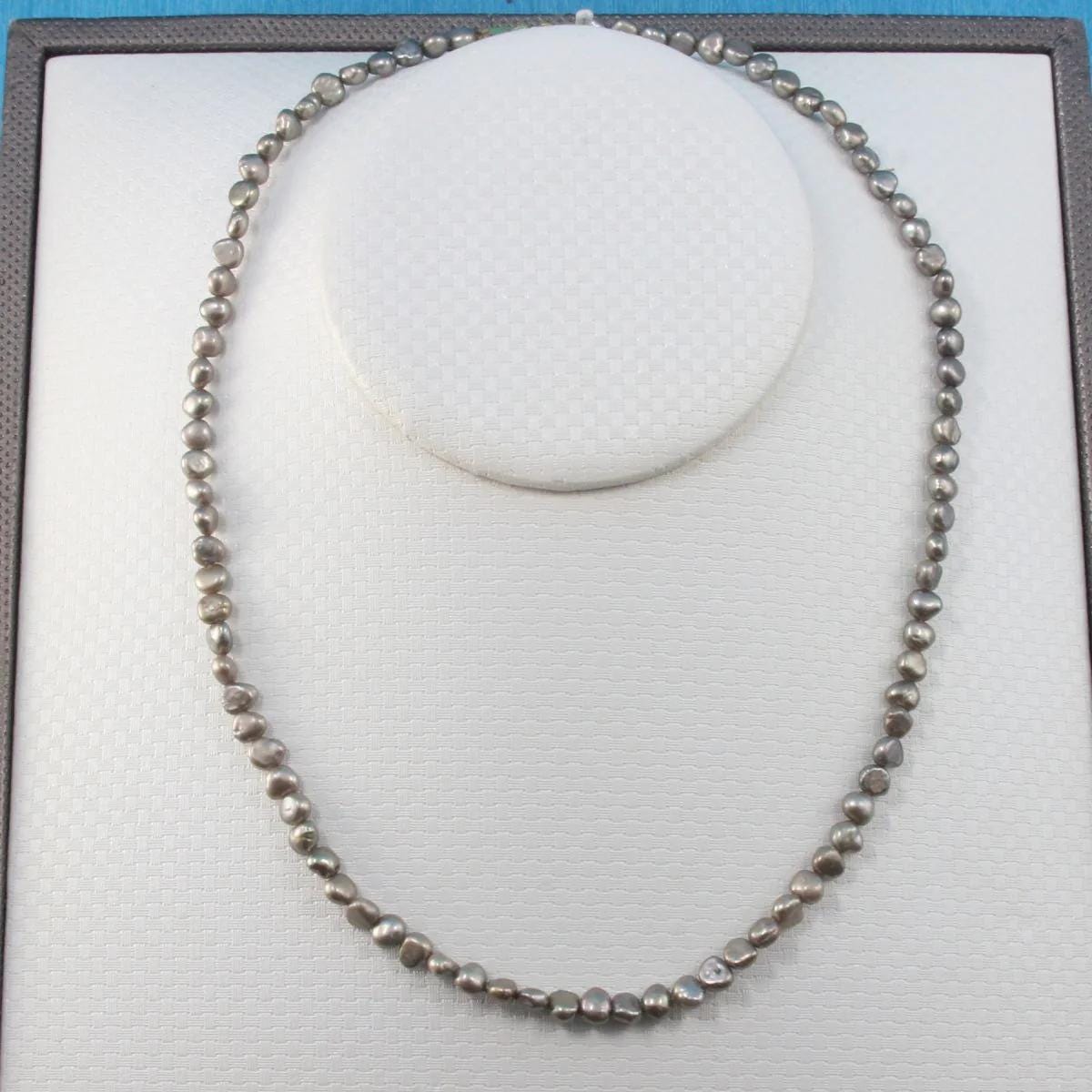 Gray Baby Baroque Pearl Necklace - Etsy