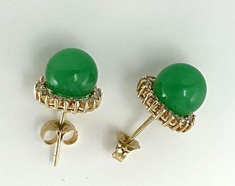 Orecchini Pendenti Con Giada E Cammeo - Bottega Orafa Baldi