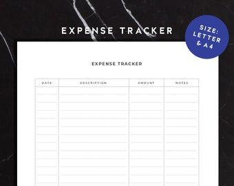 spending log etsy printable spending log