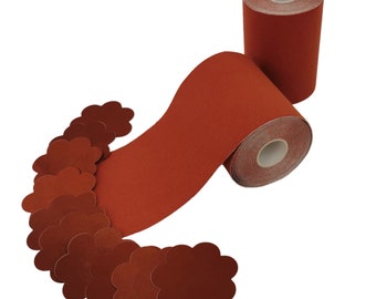 HighOh™ Breast Lift Tape 3 Inch with brown nipple covers