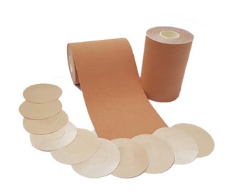 HighOh Boob Tape | 4 Inch Medical Fabric Adhesive with Nipple Covers