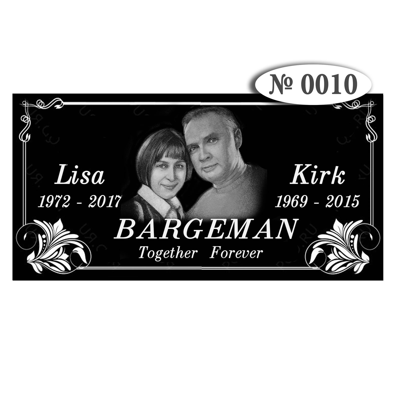 Flat Headstone 20x10x3 Inches Black Granit Laser Engrave Etsy