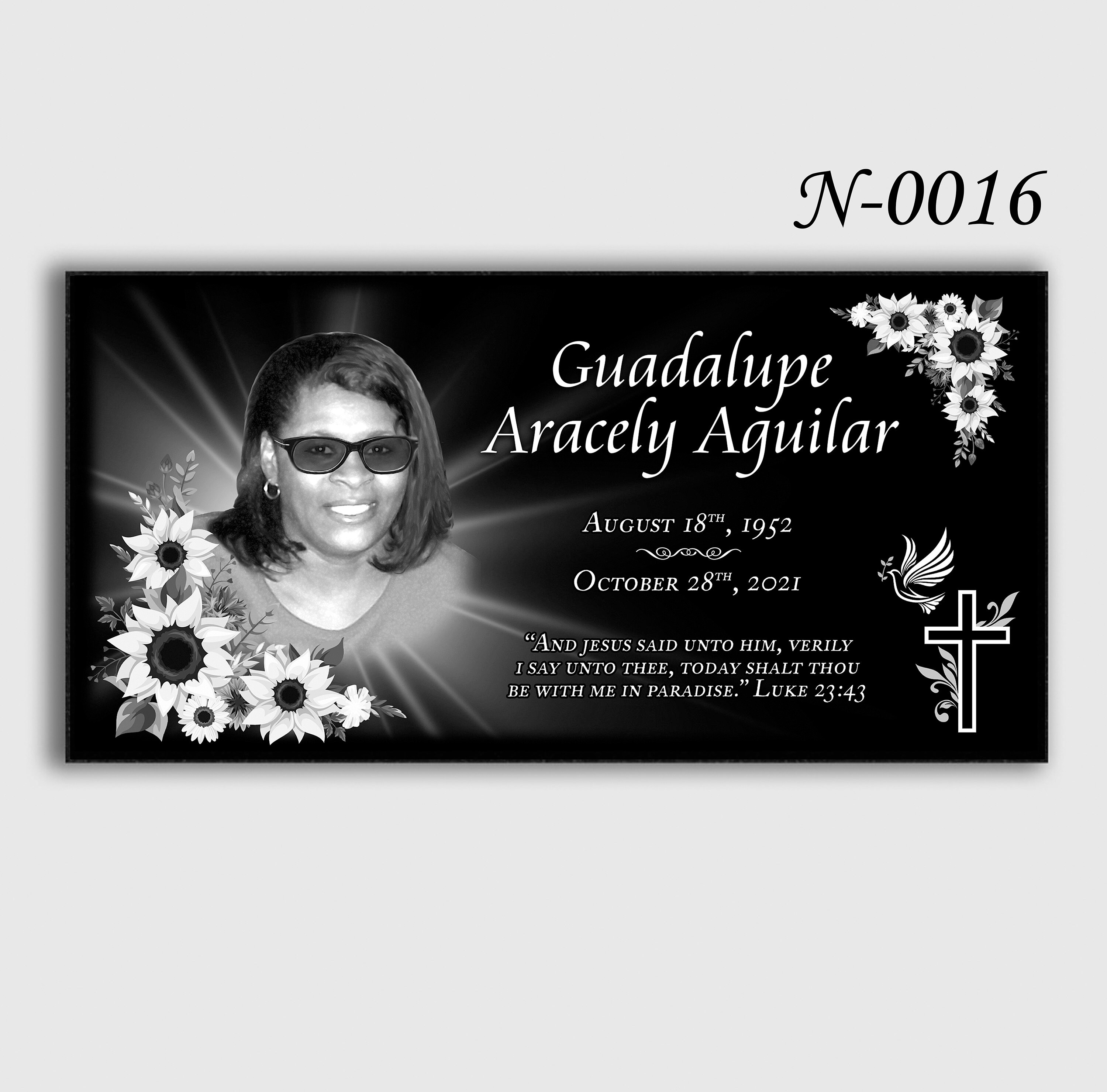 Black granite on sale flat headstones