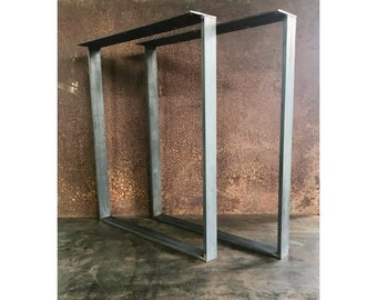 Metal Table Legs, 2x1/2 U Raw (Set of 2)