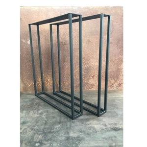 Metal Table Legs, 5/8 U Flat Black (Set of 2)
