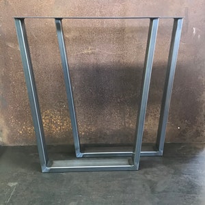 Metal Table Legs 3x1 Taper Raw set of 2 - Etsy