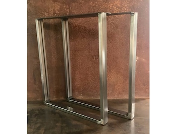 Metal Table Legs, 2x1 U Raw (Set of 2)