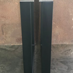 Metal Table Legs, 3x1 U Flat Black Set of 2 image 7