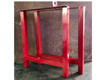 Metal Table Base, 2x2 H Red (Set of 2)