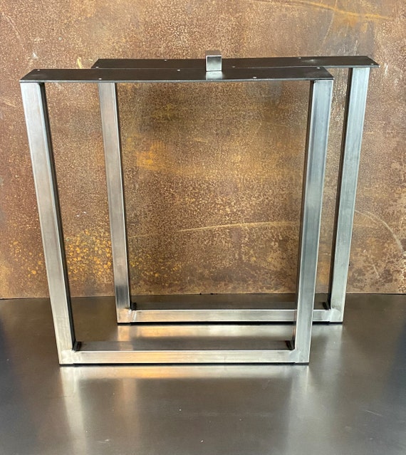 Metal Table Legs 1.5x1.5 U Raw set of 2 Etsy