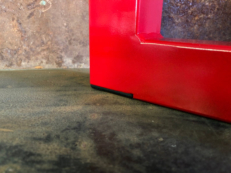 Metal Table Legs 2x2 U Red Set of 2