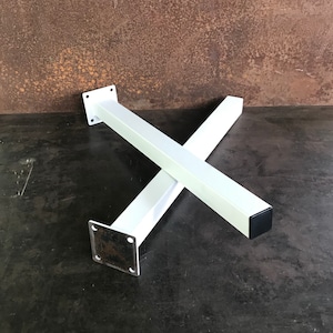 Metal Table Legs, 2x2 Single Post, Flat White (set of 4) - Etsy