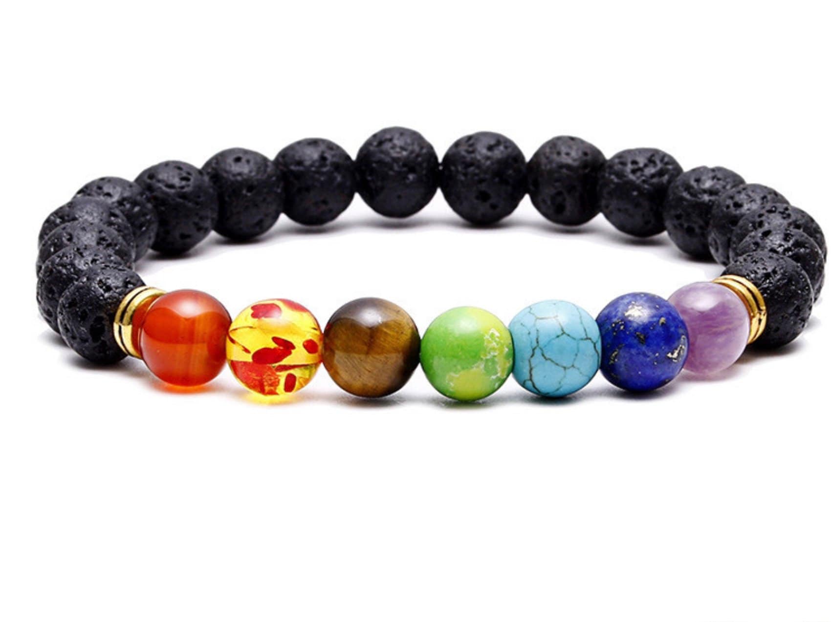 7 Chakra Bracelet Aromatherapy Essentials Oil Diffuser Etsy UK
