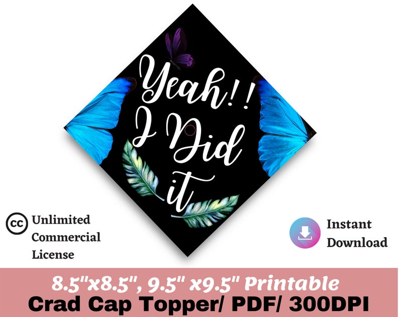 Graduation Cap Topper Printable DIY Graduation Cap Topper - Etsy