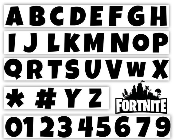 Fornite Font Svg Fortnight Font Alphabet Fortnite Svg Cut Etsy - image 0