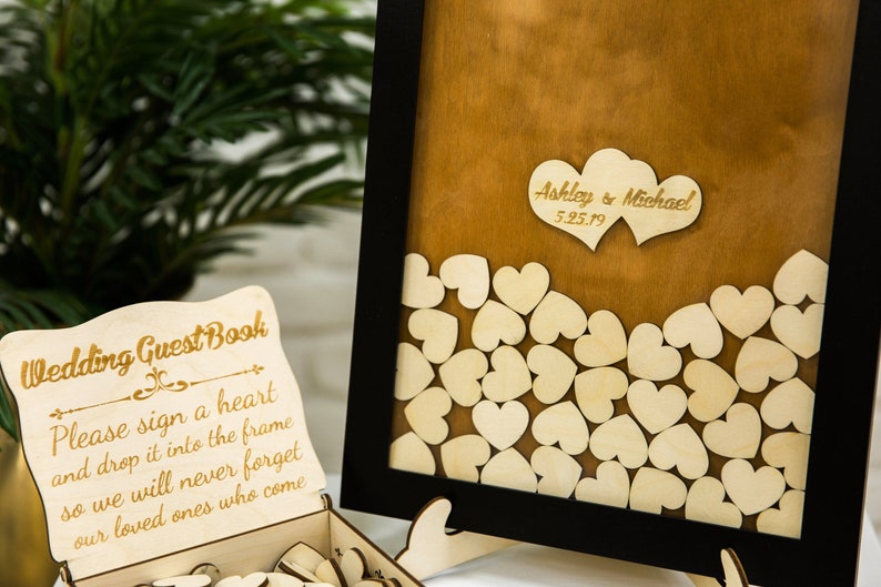 Wooden frame guest book Wedding Alternative Guest Book wedding guest book wooden guestbook alternative Wedding guestbook Wedding Guest book