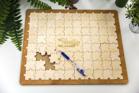 Puzzle Guest Book Wedding Guest Book Alternative Wedding Guest Etsy