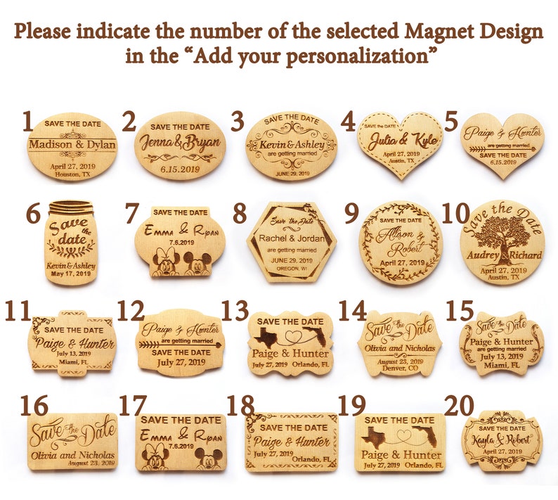 Wedding Invitation Save The Date Magnets Save the date Personalized Save The Date Wedding Cards Wood Save The Date Magnet with Cards