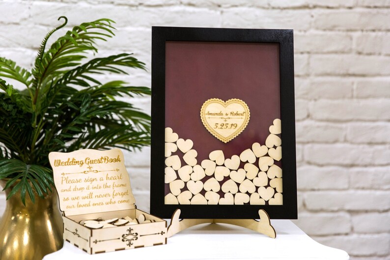 Wooden frame guest book Wedding Alternative Guest Book wedding guest book wooden guestbook alternative Wedding guestbook Wedding Guest book
