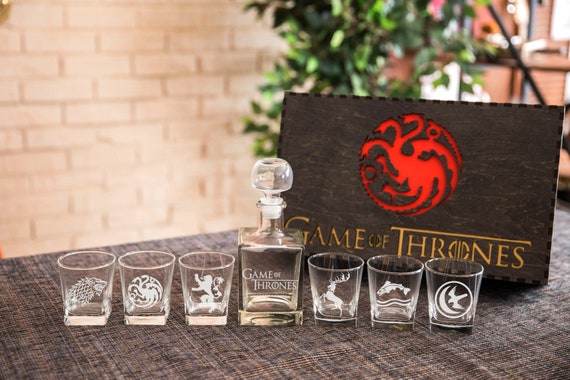 Christmas Gift Game Of Thrones Gift Whiskey Glasses Mens Gift Etsy