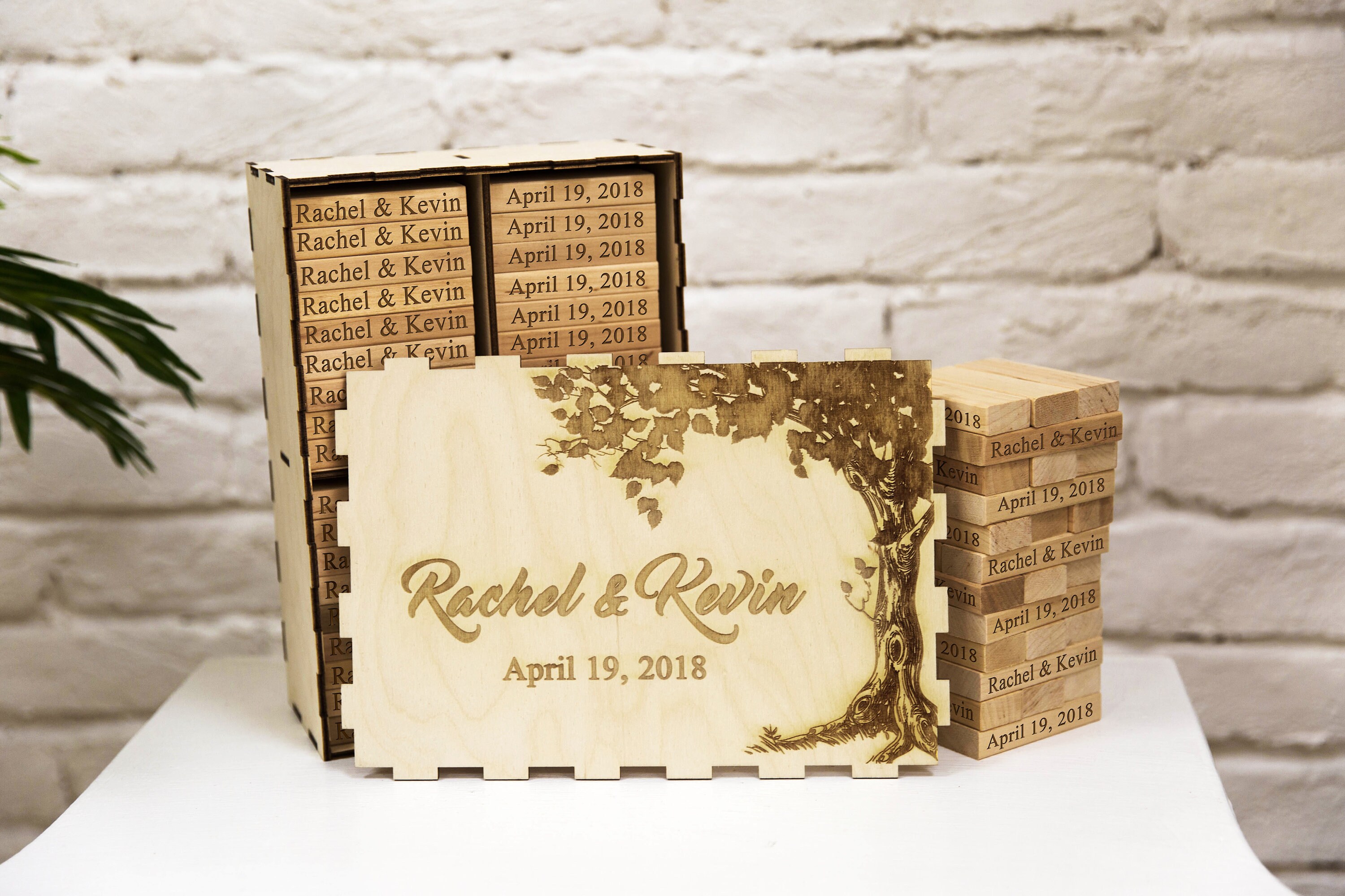 Custom Guest Book Tower Wedding Guest Book 54216 Pieces Etsy