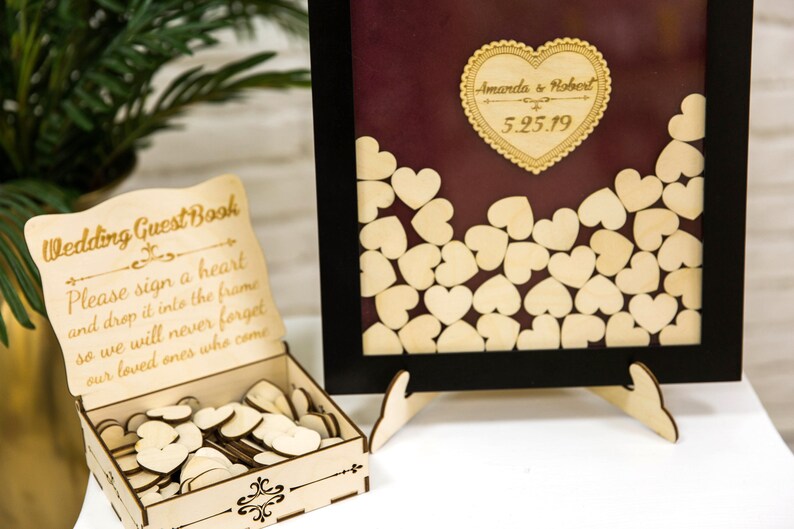 Wooden frame guest book Wedding Alternative Guest Book wedding guest book wooden guestbook alternative Wedding guestbook Wedding Guest book