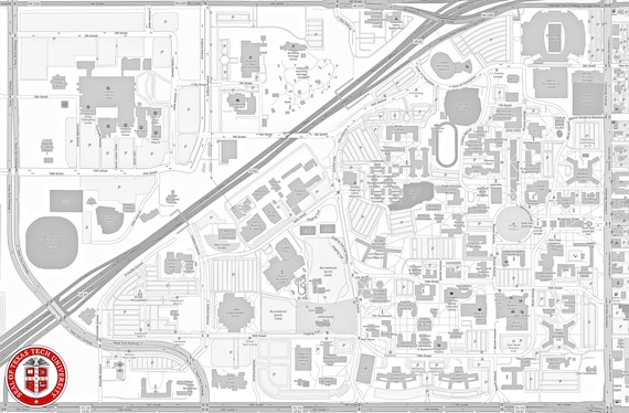 Texas Tech University Map Texas Tech University Map | Etsy Australia