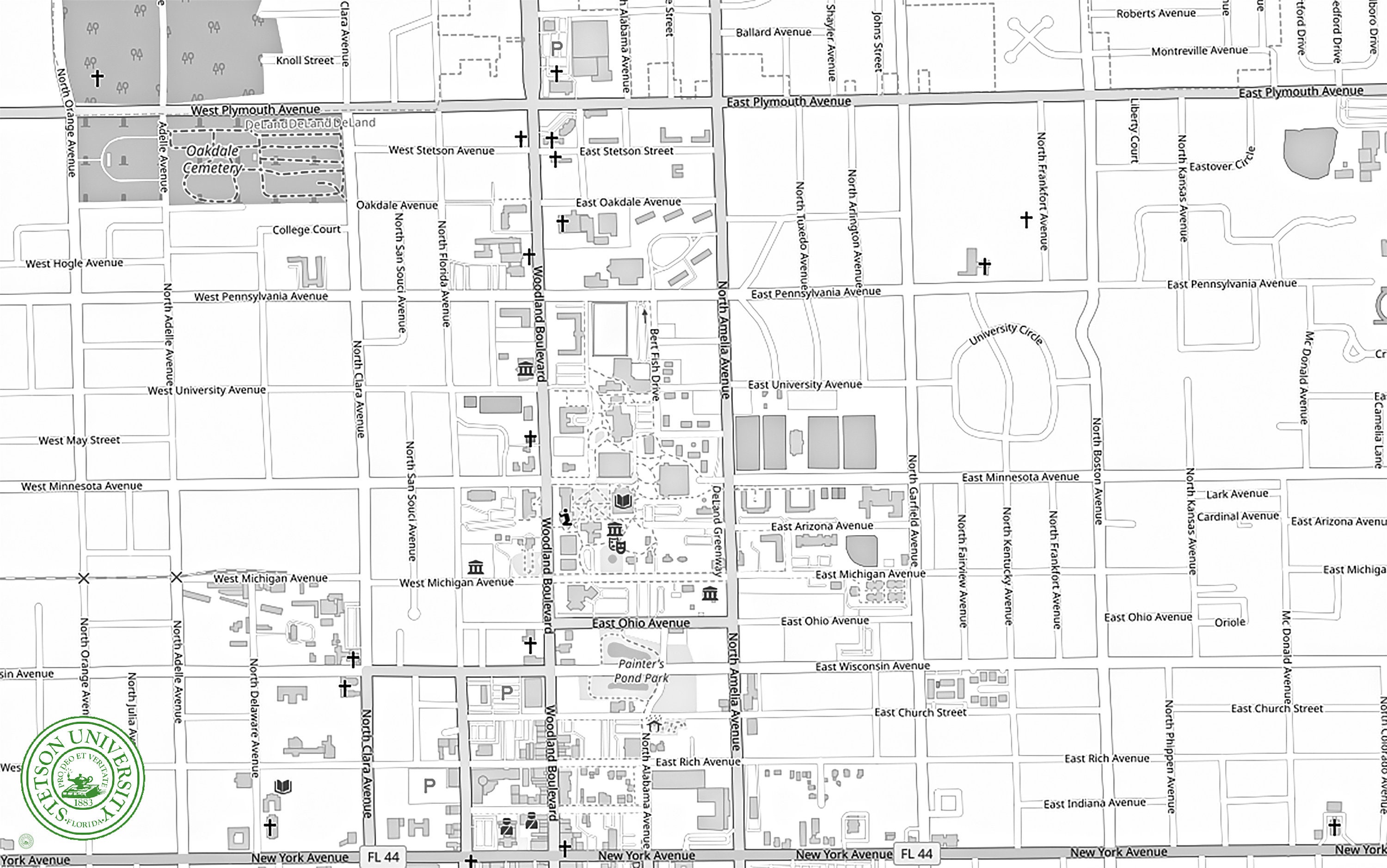 Stetson University Map Etsy