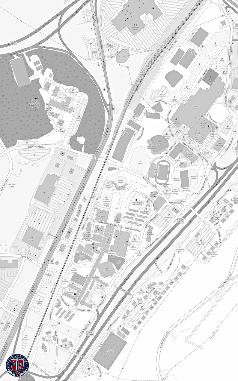 Liberty University Map - Etsy