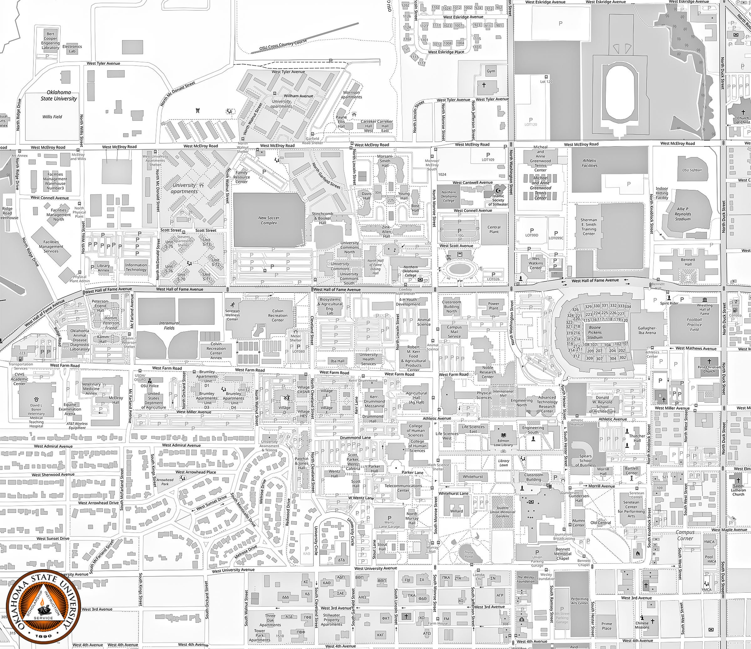 OSU Campus Map — OkState Residence Halls Association