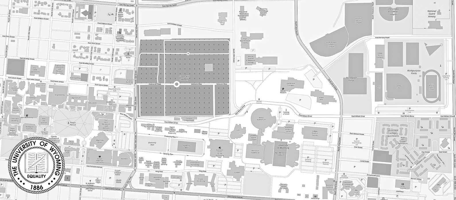University of Wyoming Map Etsy
