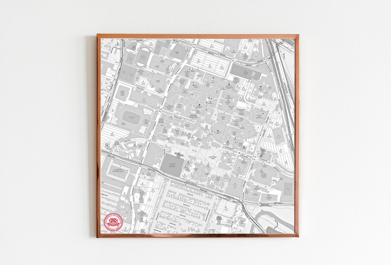 University of Houston Map - Etsy