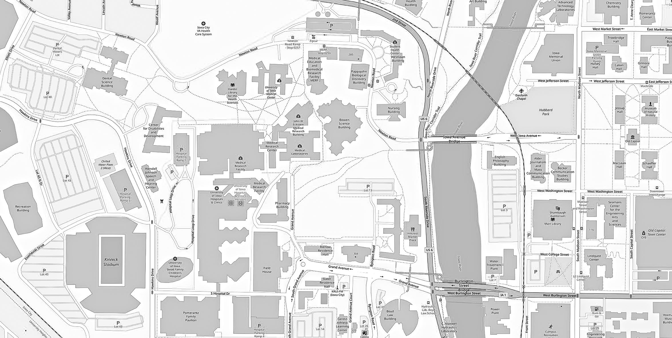 University of Iowa Map Etsy