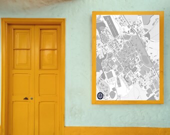 Uconn Campus Map Pdf Uconn Campus Map | Etsy