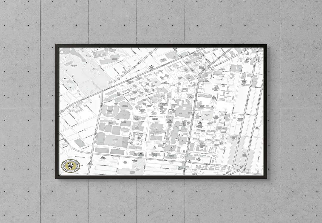 University of Vanderbilt Map - Etsy